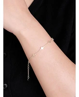 Devata Clover Chain Bracelet in 14K Gold, 6.5 in adj to 7.5 in