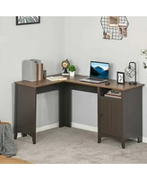 Homcom L Shaped Computer Desk Home Office Workstation