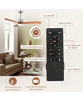 Gouun 52 Inch Reversible Ceiling Fan with LEDAdjustable Temperature