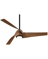 Casa Vieja 53" Grand Breeze Farmhouse Rustic Coastal Indoor Ceiling Fan 3 Blade Cct Led Remote Control Black Finish Koa Finish Blades Bedroom Living R