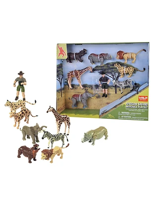 Wild Republic Moveable Box Set Safari Figurines, 9 Pieces