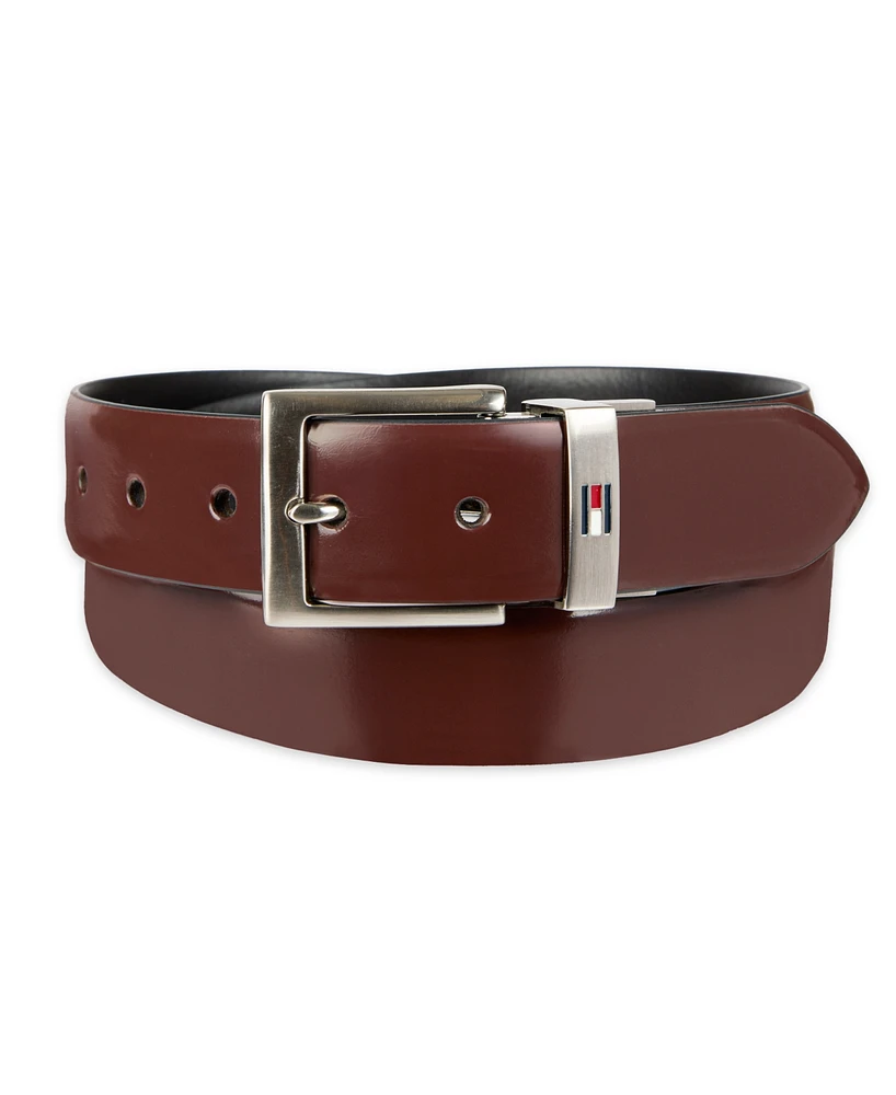 Tommy Hilfiger Men's Two-in-One Reversible Leather Dress Belt