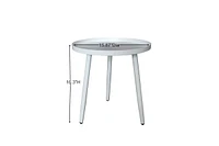 Kings Brand Furniture – Round Metal Side End Table, Nightstand Accent Pedestal Plant Stand for Bedroom Living Room