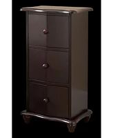 Kings Brand Furniture Norwalk 3-Drawer Accent Cabinet, Cherry