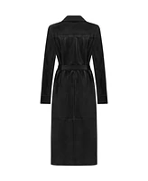 Nocturne Women's Belted Faux Leather Trench Coat