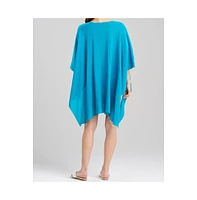 Natori Women's Cotton Gauze Caftan with Applique