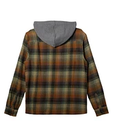 Quiksilver Men's Sandbar Hooded Flannel Long Sleeve Shirt