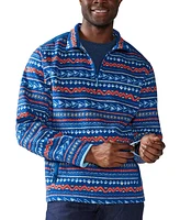 Chubbies Men's Trail Mix Geo-Pattern Quarter-Zip Sweatshirt