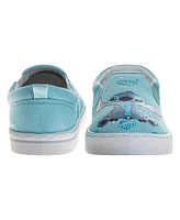 Disney Little and Big Kids Stitch Angel Girls' Slip On Low Top Canvas Sneakers