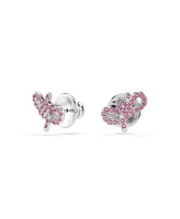 Swarovski Lifelong Bow Rhodium Plated Stud Earrings