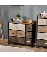 Homcom 7-Drawer Dresser, 3-Tier Tower Unit with Steel Frame