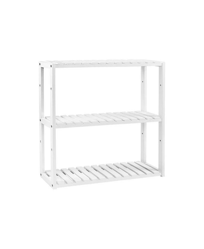 Slickblue 3-Tier Adjustable Rack, Multifunctional Utility Storage Shelf for Bathroom, Kitchen, Living Room