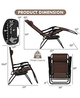 Inolait Outdoor Folding Zero Gravity Reclining Lounge Chair