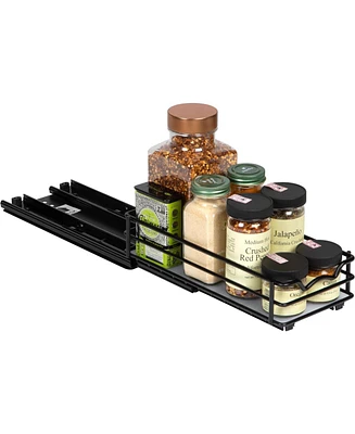 Florida Brands Black Pull out Spice Rack Organizer for Cabinet for Spices