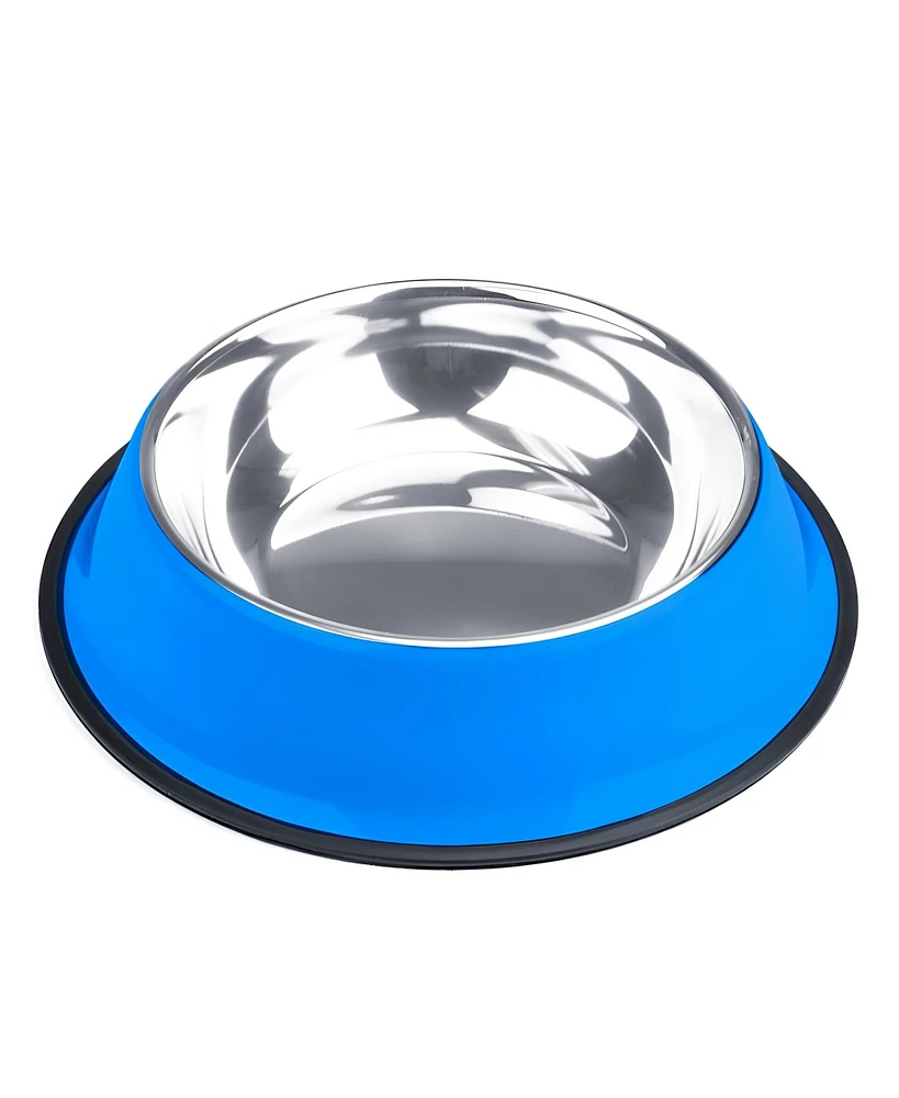 Stainless Steel Dog Bowls with Non-Slip Rubber Base – Durable, Anti-Skid Feeding Solution