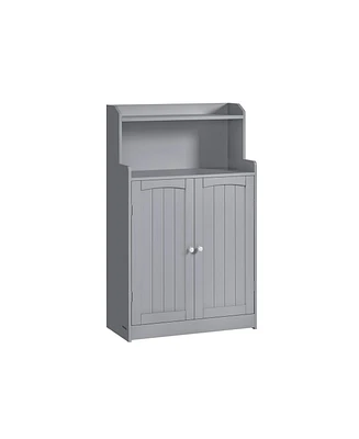 Slickblue Stylish Bathroom Floor Cabinet with Double Doors for Storage and Organization