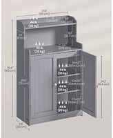 Slickblue Stylish Bathroom Floor Cabinet with Double Doors for Storage and Organization