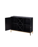 Kings Brand Furniture Grant Buffet Bar Cabinet (X-Design Wine Storage)