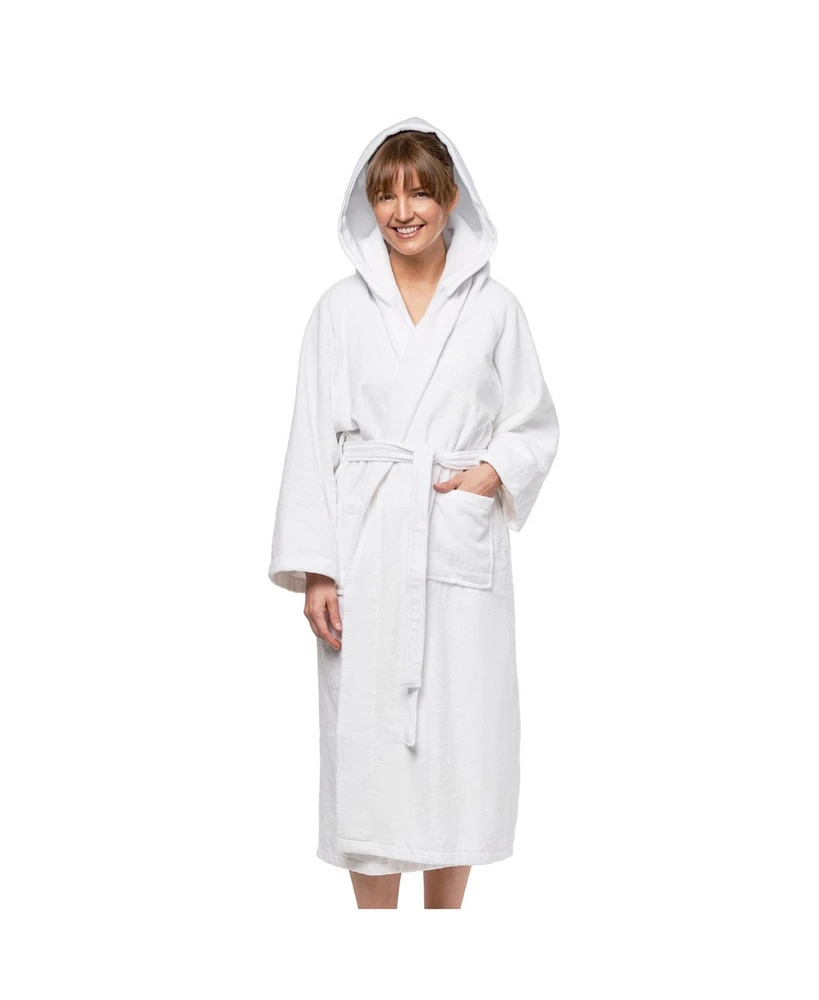Ben Kaufman Hooded Velour Robe - Unisex Cotton Kimono Bathrobe for Men & Women, Luxury Hotel Spa Soft Plush & Lightweight - 1PK