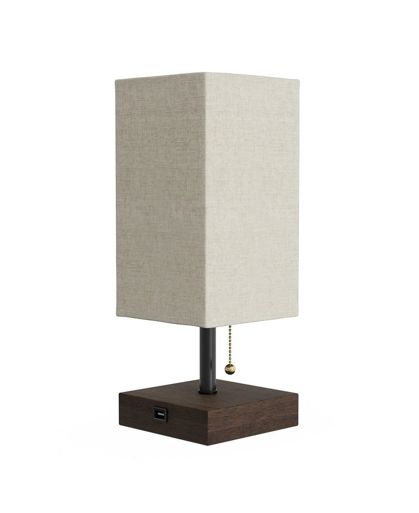 Lavish Home 14" Usb Modern Desk Rectangle Desk Lamp