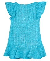 Sparkle & Shine Little Girls Sequin Tweed Dress