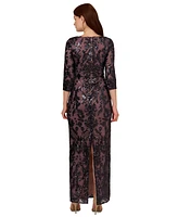 Adrianna Papell Women's Embroidered Sequinned Gown