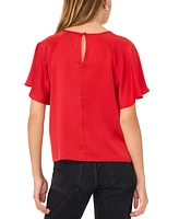 1.state Women's Crewneck Raglan-Sleeve Blouse
