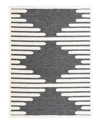 Bayshore Home Textured Tones Strings 9'x12' Area Rug