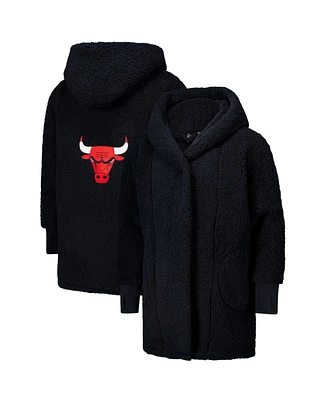 Jill Martin Men's and Women's The Best Lounger World Chicago Bulls Oversized Open-Front Hoodie Sweater