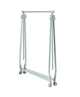 Sugift Extendable Foldable Heavy Duty Clothing Rack with Hanging Rod