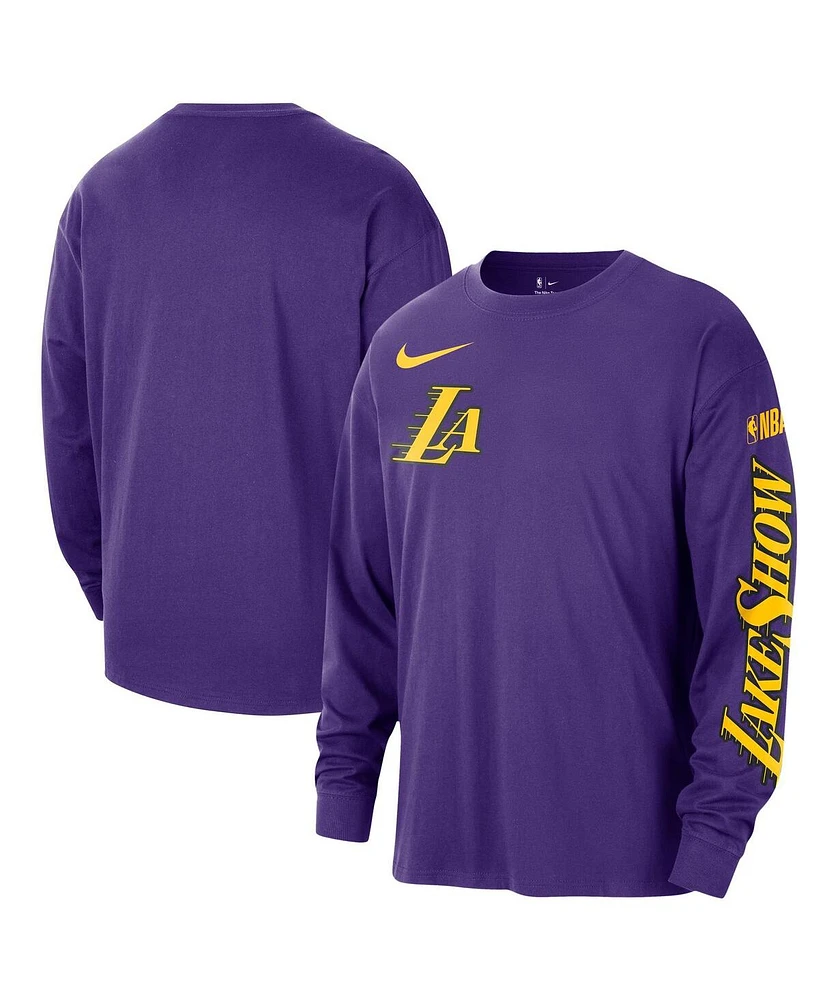 Nike Men's Purple Los Angeles Lakers 2024/25 City Edition Courtside Max90 Heavyweight Long Sleeve T-Shirt