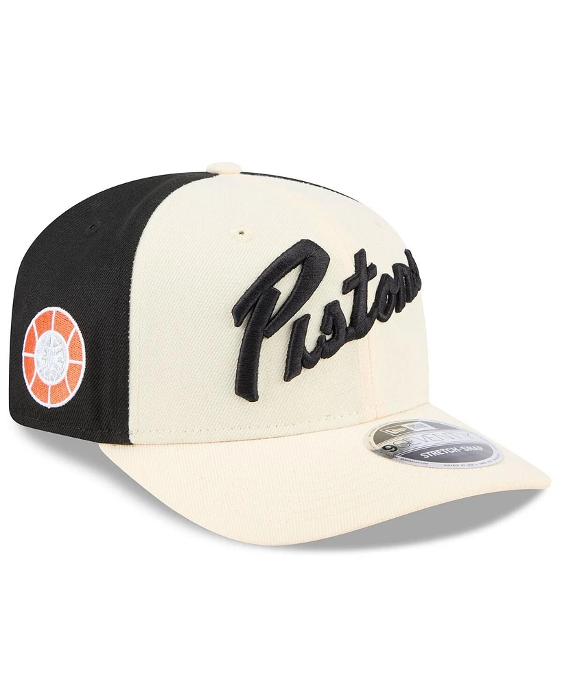 New Era Men's Cream Detroit Pistons 2024/25 City Edition 9SEVENTY Stretch-Snap Hat