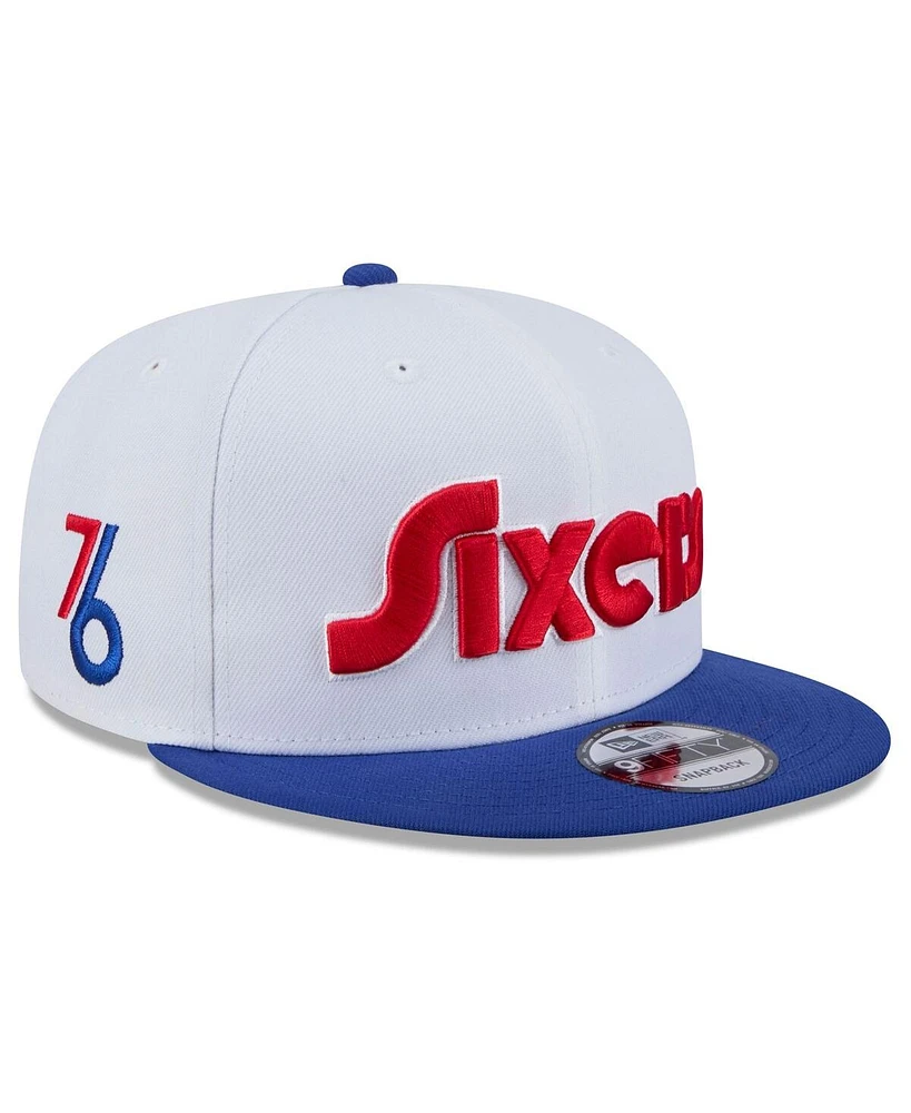 New Era Men's White Philadelphia 76ers 2024/25 City Edition 9FIFTY Snapback Hat