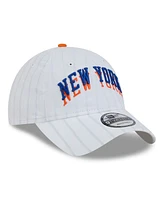 New Era Men's White New York Knicks 2024/25 City Edition 9TWENTY Adjustable Hat