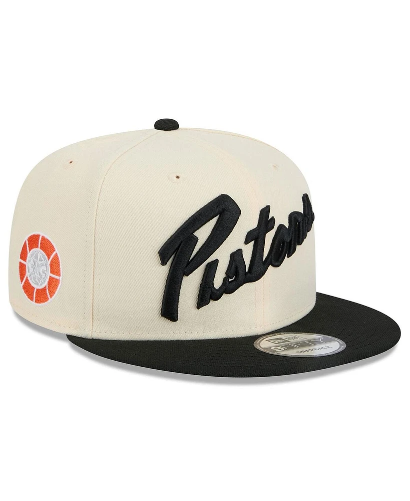 New Era Men's Tan Detroit Pistons 2024/25 City Edition 9FIFTY Snapback Hat