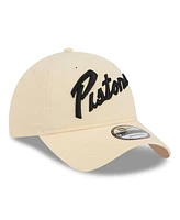 New Era Men's Cream Detroit Pistons 2024/25 City Edition 9TWENTY Adjustable Hat