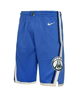 Nike Big Boys and Girls Royal Milwaukee Bucks 2024/25 City Edition Swingman Performance Shorts