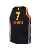 Nike Big Boys and Girls Chet Holmgren Black Oklahoma City Thunder 2024/25 Swingman Player Jersey - Edition