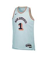 Nike Big Boys and Girls Victor Wembanyama Light Blue San Antonio Spurs 2024/25 Swingman Player Jersey - City Edition