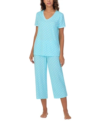 Cuddl Duds Women's 2-Pc. Cropped Short-Sleeve Pajama Set