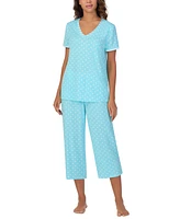 Cuddl Duds Women's 2-Pc. Cropped Short-Sleeve Pajama Set