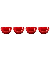 Le Creuset Stoneware Heart Mini Bowls, Set of 4