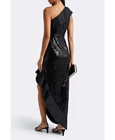 ONE33 Social Women's The Mercer Sequin Pleated Ruffle Gown