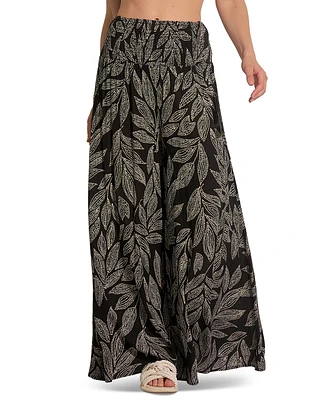 Elan Women's Mid-Rise Wide-Leg Palazzo Pants