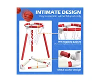 ropoda Pool Basketball Hoop, Floating Basketball Hoop for Pool with 3 Pool Balls, Pump and Float Foam