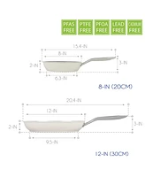 Techef - ValenCera - 8 and 12 Inch Frying Pan Set