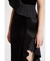 ONE33 Social Women's The Mercer Velvet Pleated Ruffle Gown