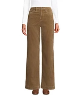 Lands' End Women's High Rise Wide Leg Corduroy Pants