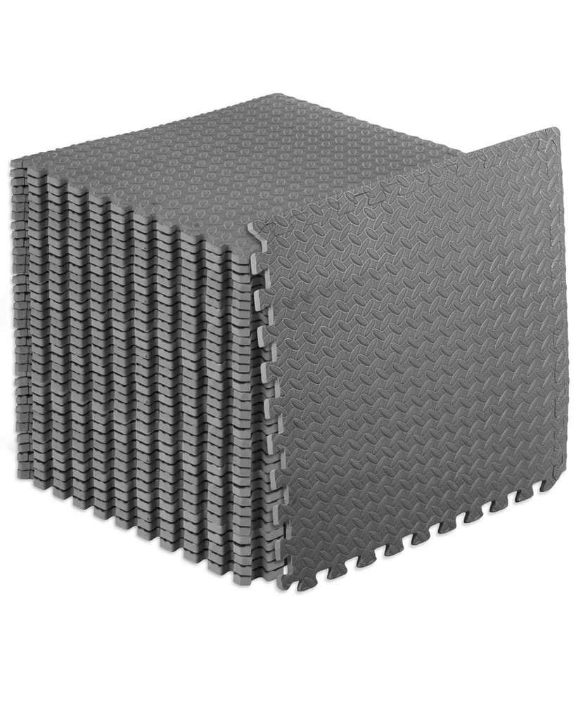 ProsourceFit Exercise Puzzle Mat 1/2-in, Blue, 144 Sq Ft - 36 Tiles