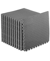 ProsourceFit Exercise Puzzle Mat 1/2-in, Blue, 144 Sq Ft - 36 Tiles